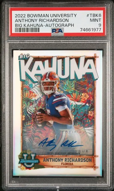 2022 Bowman University Anthony Richardson The Big Kahuna Autographs #TBK-6 card image