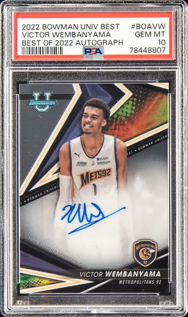2022 Bowman University Best Autograph Boavw Victor Wembanyama Best Of #2022 card image