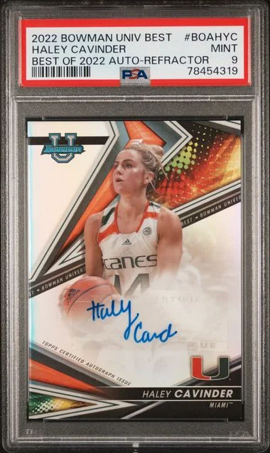 2022 Bowman University Best Autograph Refractor Boahyc Haley Cavinder Best Of #2022 card image