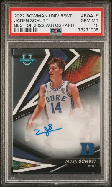 2022 Bowman University Best Jaden Schutt Best Of 2022 Autograph #BOAJS card image