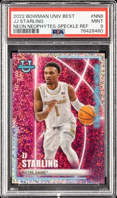 2022 Bowman University Best Jj Starling Neon Neophytes Speckle Refractor #Nn8 card image
