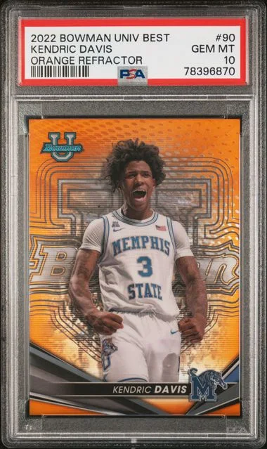 2022 Bowman University Best Kendric Davis #90 card image