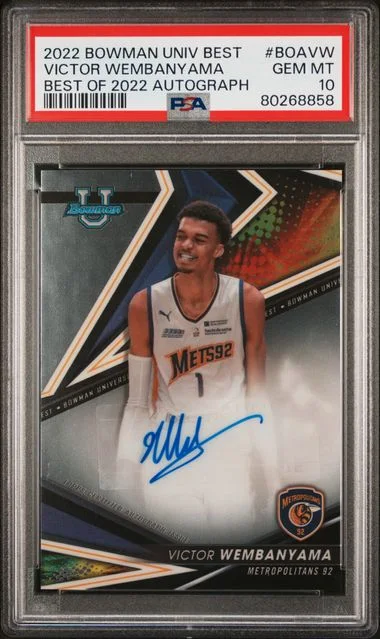 2022 Bowman University Best Victor Wembanyama Best Of 2022 Autograph #BOAVW card image