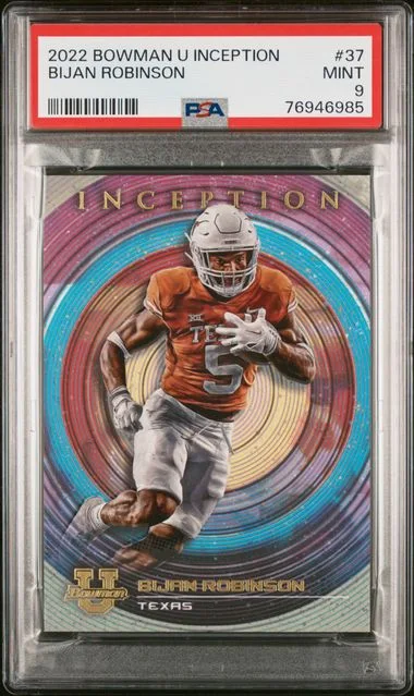 2022 Bowman University Bijan Robinson Inception #37 card image
