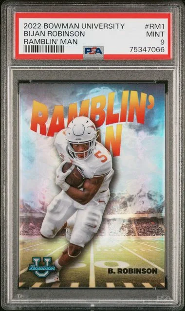 2022 Bowman University Bijan Robinson Ramblin' Man #RM-1 card image