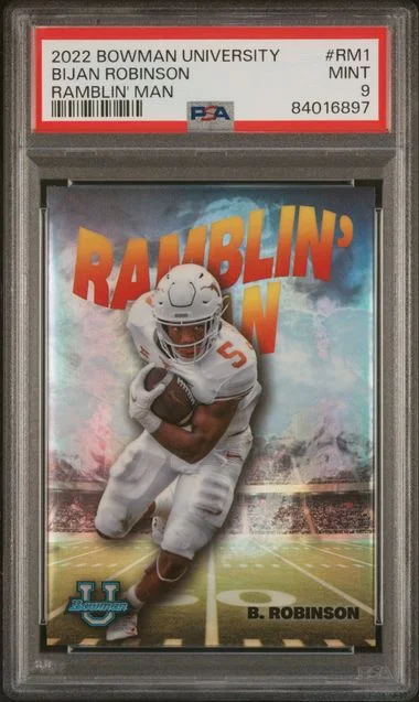 2022 Bowman University Bijan Robinson Ramblin' Man #RM1 card image