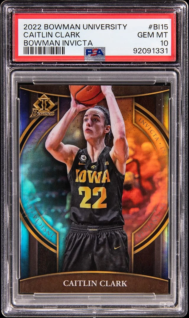 2022 Bowman University Caitlin Clark Bowman Invicta #BI-15 card image