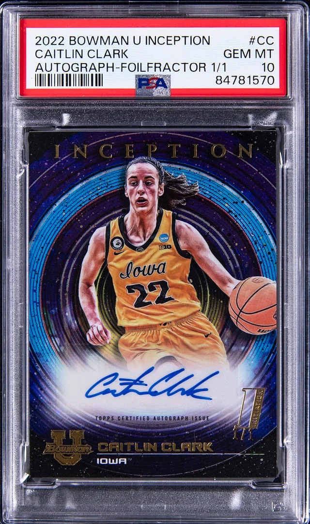 2022 Bowman University Caitlin Clark Inception Autograph Foilfractor #BIA-CC card image