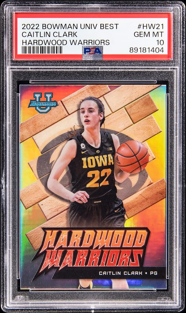 2022 Bowman University Caitlin Clark Hardward Warriors #HW21 card image