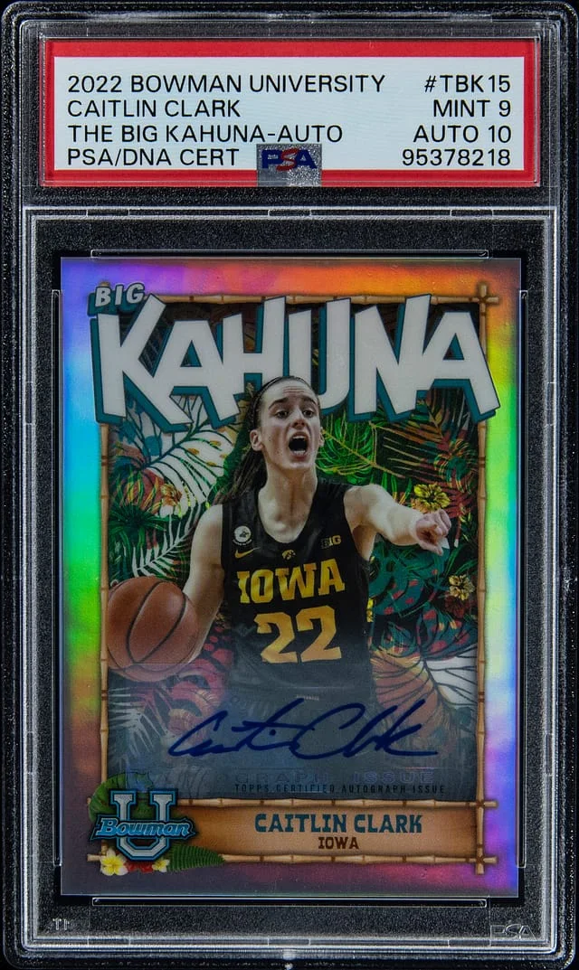 2022 Bowman University Caitlin Clark The Big Kahuna Autograph #TBK-15 card image