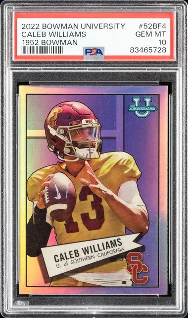 2022 Bowman University Caleb Williams 1952 Bowman #52BF4 card image