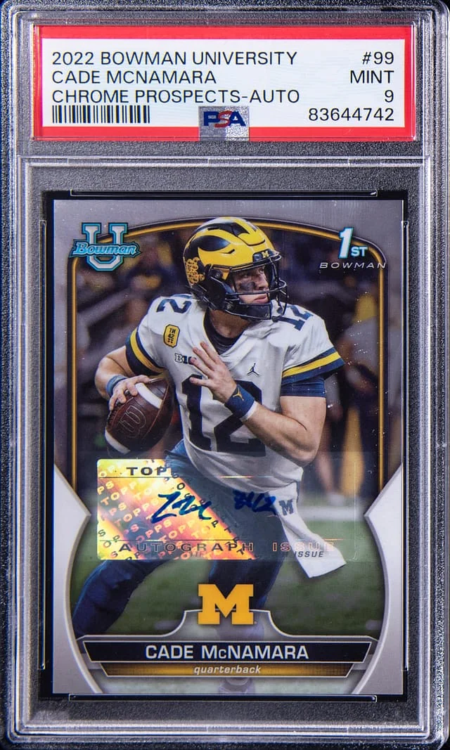 2022 Bowman University Chrome Cade McNamara Prospects Autograph #99 card image