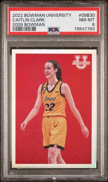 2022 Bowman University Chrome Caitlin Clark 2009 Bowman #09B30 card image