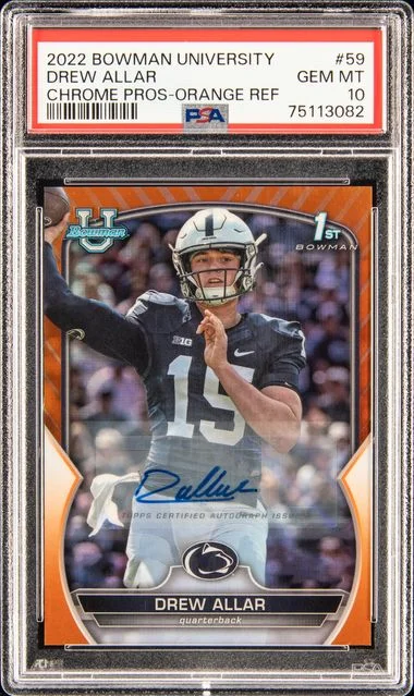 2022 Bowman University Chrome Drew Allar Prospects #59 card image