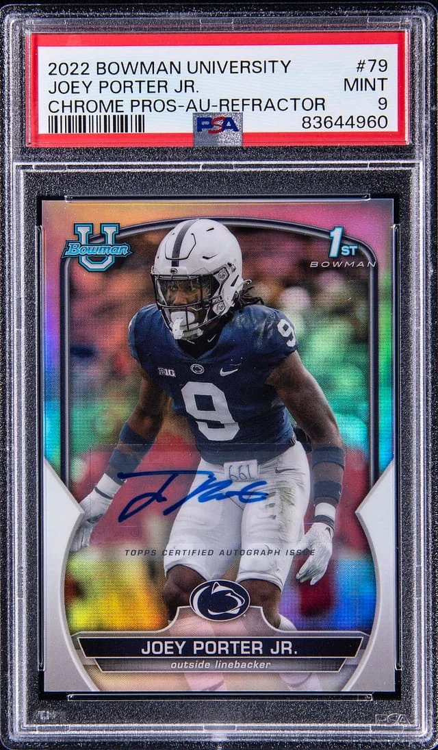 2022 Bowman University Chrome Joey Porter Jr. Prospects Autograph-Refractor #79 card image