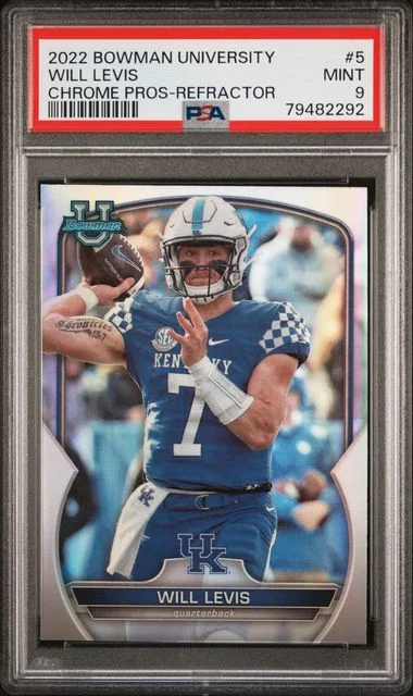 2022 Bowman University Chrome Will Levis Prospects #5 card image