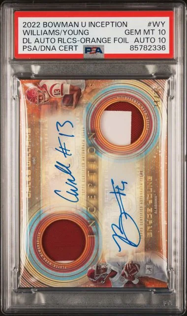 2022 Bowman University Inception Dual #no-number card image