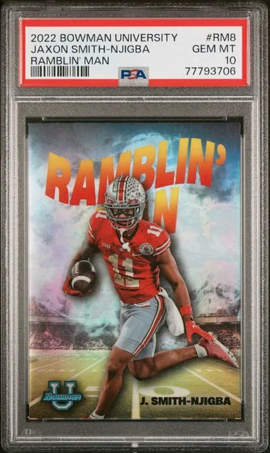 2022 Bowman University Jaxon Smith-Njigba Ramblin' Man #Rm8 card image