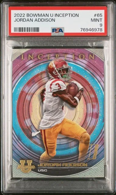 2022 Bowman University Jordan Addison Inception #65 card image