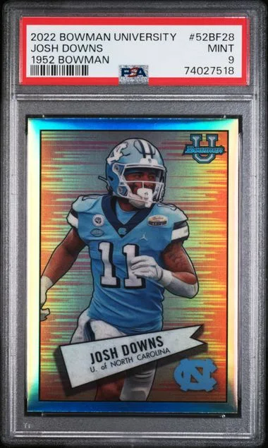 2022 Bowman University Josh Downs 1952 Bowman #52Bf28 card image