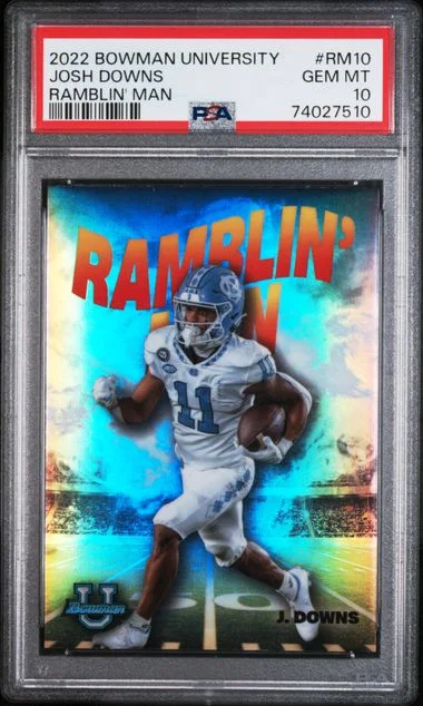 2022 Bowman University Josh Downs Ramblin' Man #Rm10 card image