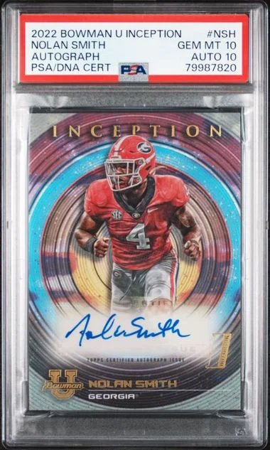 2022 Bowman University Nolan Smith Inception Autographs #BIA-NSH card image