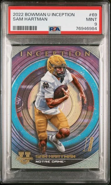 2022 Bowman University Sam Hartman Inception #69 card image