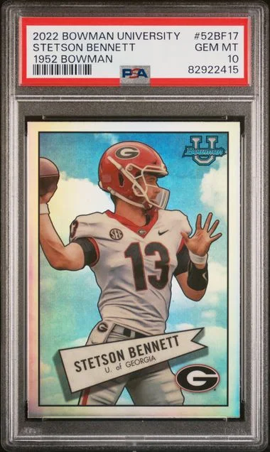 2022 Bowman University Stetson Bennett 1952 Bowman #52BF17 card image