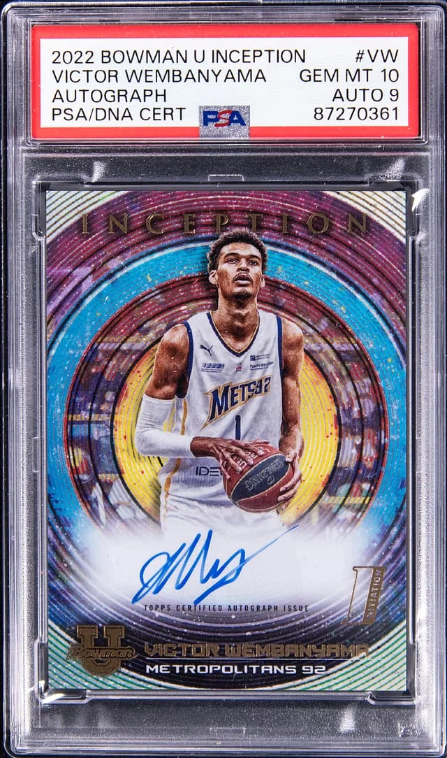 2022 Bowman University Victor Wembanyama Inception Autograph #VW card image