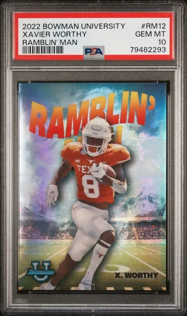2022 Bowman University Xavier Worthy Ramblin' Man #RM12 card image