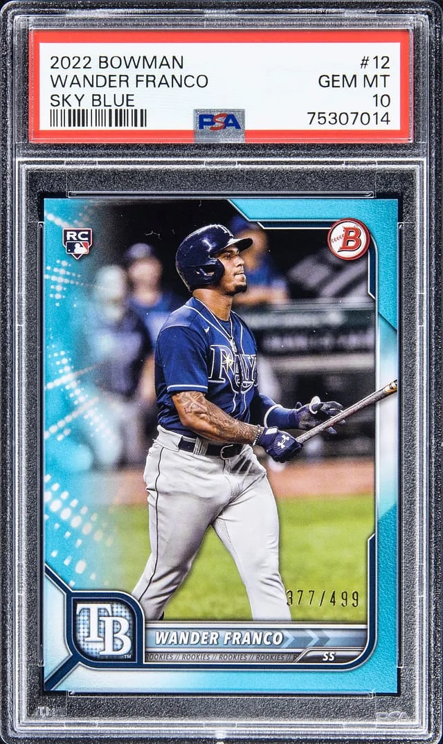 2022 Bowman Wander Franco Green Pattern #12 card image