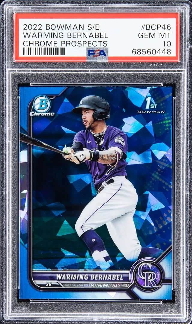 2022 Bowman Warming Bernabel Sapphire Chrome Prospects #BCP-46 card image