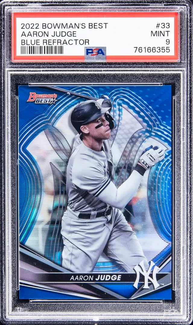 2022 Bowman's Best Aaron Judge Blue Refractor #33 card image