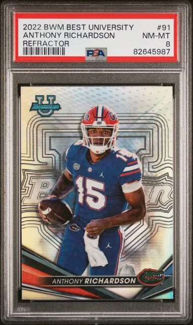 2022 Bowman's Best Anthony Richardson University Refractor #91 card image