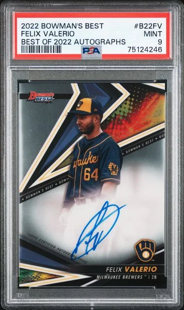 2022 Bowman's Best Autographs B22Fv Felix Valerio Best Of #2022 card image