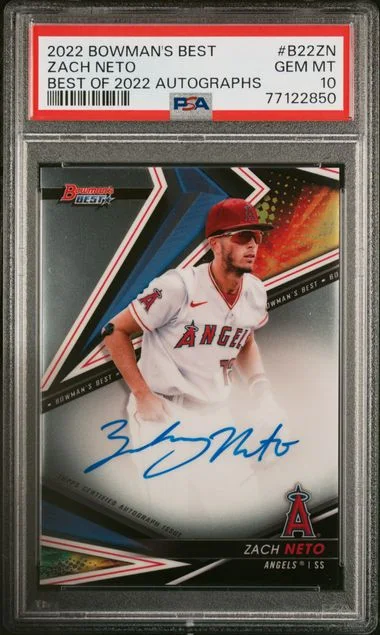 2022 Bowman's Best Autographs B22Zn Zach Neto Best Of #2022 card image