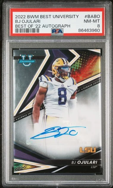 2022 Bowman's Best BJ Ojulari University Best Of 2022 Autographs #BABO card image