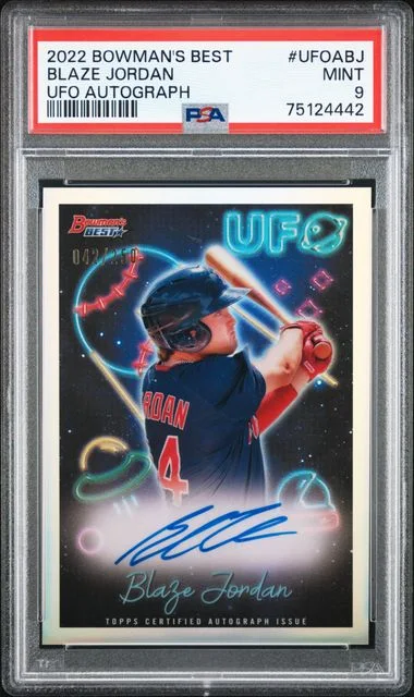 2022 Bowman's Best Blaze Jordan UFO Autographs #UFOA-BJ card image