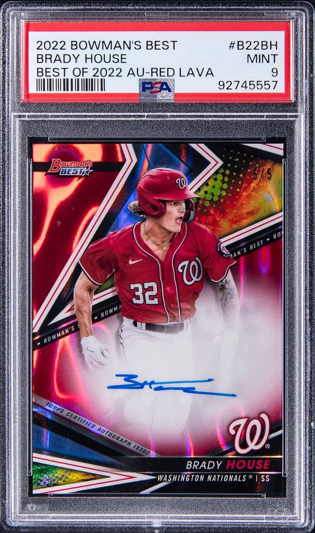 2022 Bowman's Best Brady House of 2022 Autograph Red Lava #B22-BH card image