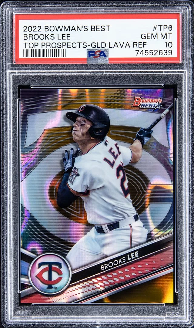 2022 Bowman's Best Brooks Lee Top Prospects - Gold Lava Refractor #TP6 card image