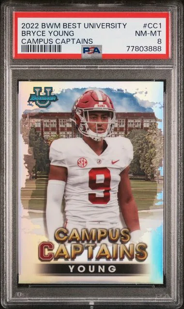 2022 Bowman's Best Bryce Young University Campus Captains #Cc1 card image