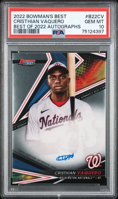 2022 Bowman's Best Cristhian Vaquero of 2022 Autograph Refractor #B22-CV card image
