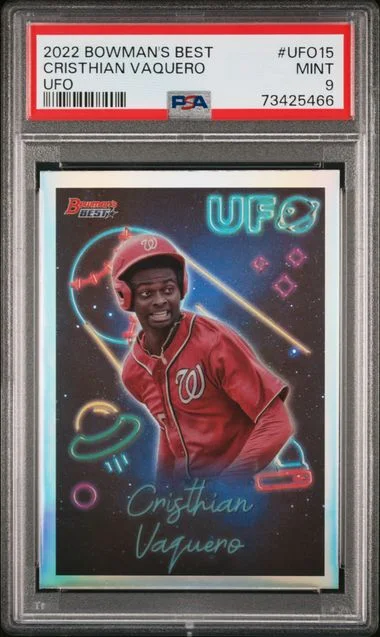 2022 Bowman's Best Cristhian Vaquero Bowman UFO #UFO-15 card image