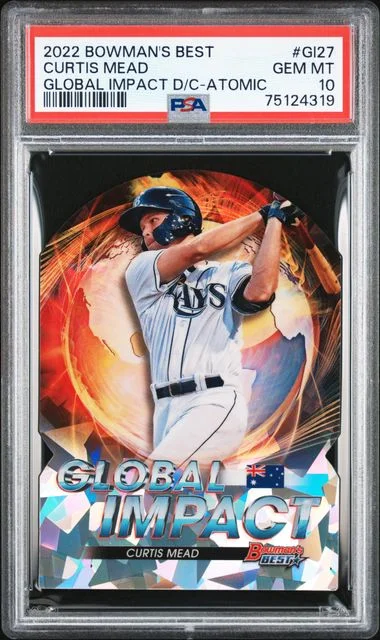 2022 Bowman's Best Curtis Mead Global Impact Die-Cut Atomic Refractor #GI-27 card image