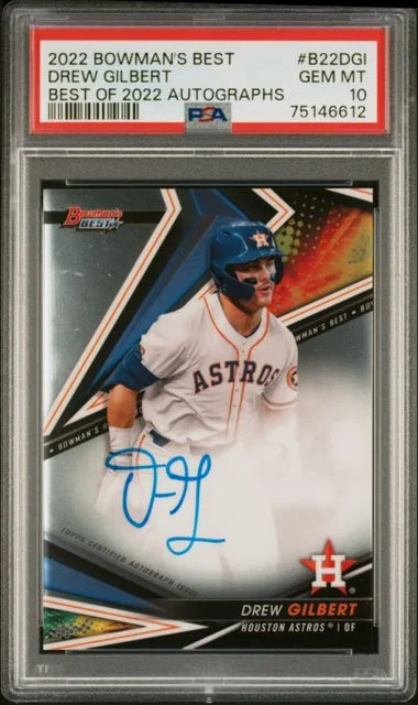 2022 Bowman's Best Drew Gilbert of 2022 Autographs #B22-DGI card image