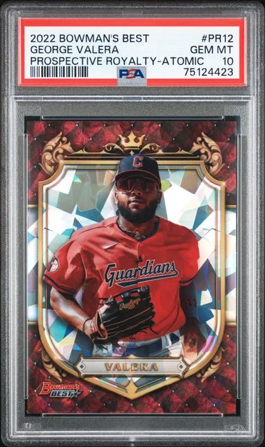 2022 Bowman's Best George Valera Prospective Royalty Atomic Refractor #PR12 card image