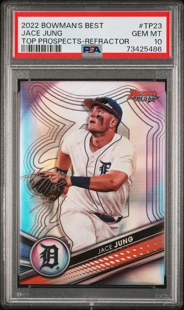 2022 Bowman's Best Jace Jung Top Prospects Refractor #TP-23 card image