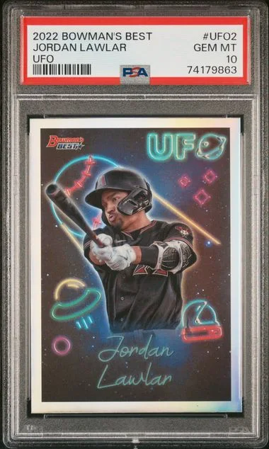 2022 Bowman's Best Jordan Lawlar UFO #UFO-2 card image