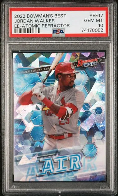 2022 Bowman's Best Jordan Walker Elements Of Excellence Atomic Refractor #EE17 card image
