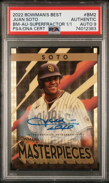 2022 Bowman's Best Juan Soto Bowman Masterpieces Autograph SuperFractor #BM-2 card image